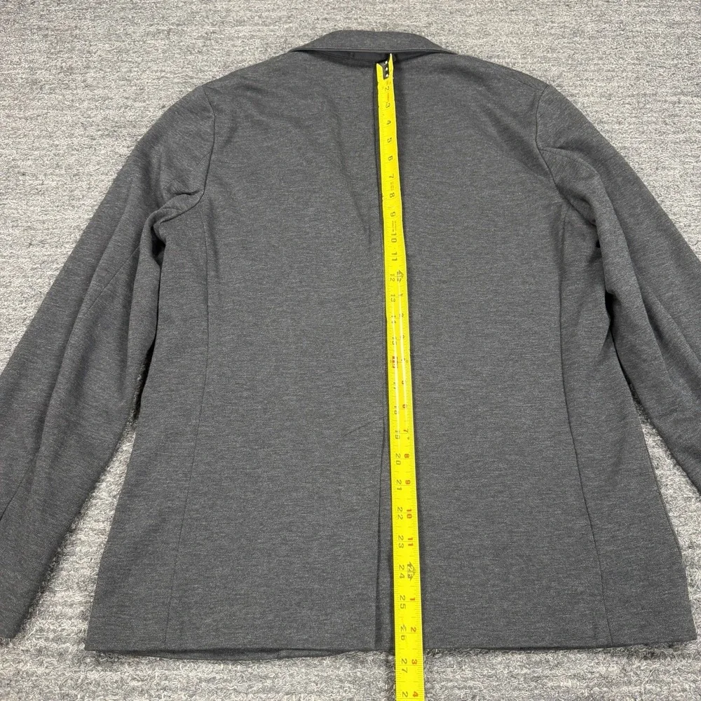 Uniqlo Jacket Men Medium Charcoal Gray Jersey Unstructured Blazer Sport Coat